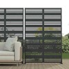 Lirago Metal Outdoor Privacy Screen Freestanding Patio Decorative Screens 72"x47" Black - 2 of 4