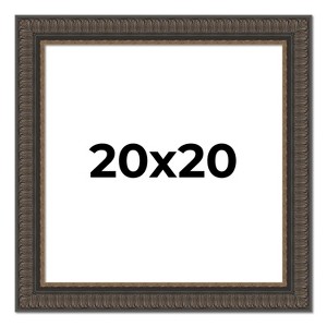 PosterPalooza | Square Museum Brown Picture Frame - UV Acrylic, Foam Board Backing, Hanging Hardware - 1 of 4