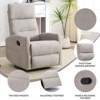 Lyngins Modern Rocker&Swivel Recliner Chair with Adjustable Footrest & Side Pockets,Indoor Accent Chair with High Backrest - 2 of 4