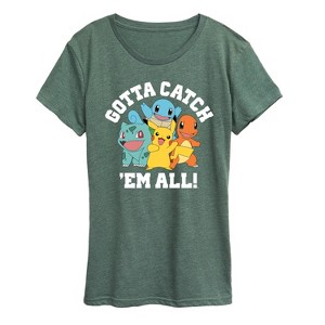 Women's - Pokémon - Gotta Catch 'Em All Group Short Sleeve Graphic T-Shirt - 1 of 4