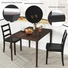 Tangkula Set of 4 Dining Chairs Ladder Back Armless Side Chair w/ Solid Rubber Wood Legs - 4 of 4