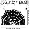 Racxily 15.7 x 23.6 Inch Halloween Decor Spider Web Bath Mat for Bathroom, Gothic Cute Halloween Decoration Black White Half Circle Bath Mat - 3 of 4