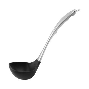 Unique Bargains Heat Resistant to 480°F Restaurant Kitchen Cooking Utensil Soup Ladle Spoon 12.6 Inch Black 1 Pc - 1 of 4