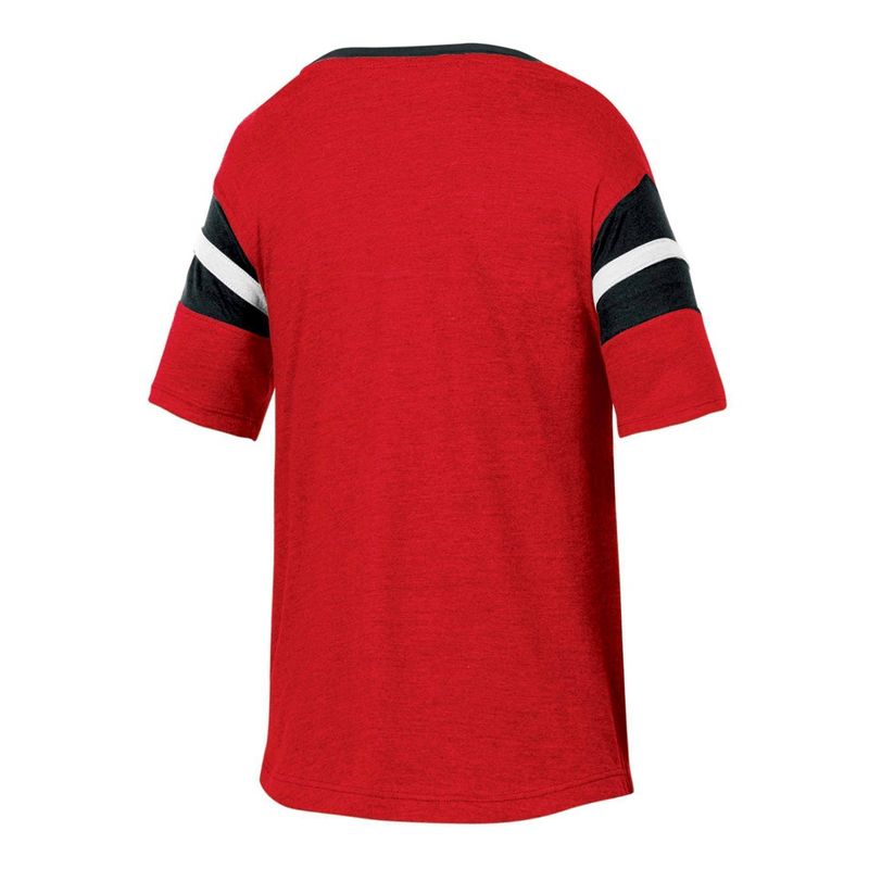 NCAA Georgia Bulldogs Girls&#39; Short Sleeve Striped Shirt, 2 of 4