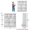 Three-Tier Kids Bookshelf and Bookcase w/ Toy Storage Cabinet, Classroom Storage Cabinet, White Bookshelf, Kids Classroom Cubbies - 2 of 4
