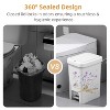 Aoibox Small Trash Can with Soft Close Lid & Foot Pedal, Slim Garbage Bin for Bathroom, Office, Bedroom, Kitchen, Living Room, 2.7 Gallon - 4 of 4