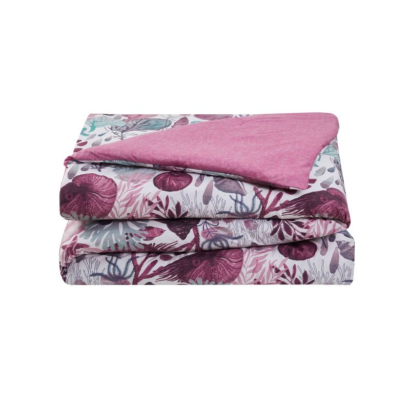 Ivory Coast Disperse Print 5pc Reversible Comforter Set Pink/Purple - VCNY, 3 of 6