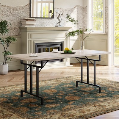 Dining Table for 6-8 People, 70.87'' Rectangular Wood Dining Table, Rustic Kitchen Table for Dining Room, Home Office, Living Room
