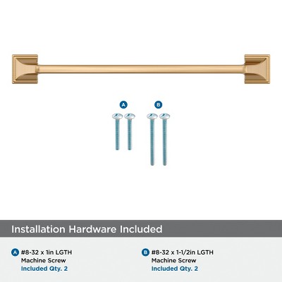 Champagne Bronze 7-9/16 inch Bar Cabinet Pull with Mounting Hardware