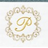 Linum Home Textiles 100% Turkish Cotton MONICA Gold Thread 2PC Embellished Hand Towel Set - 3 of 3