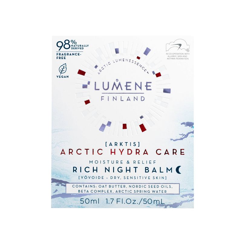 Lumene Arktis Moisture &#38; Relief Rich Night Balm for Sensitive Skin - 1.7oz, 3 of 7