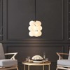 Rennnsan Bristyl 11"W 12-Light Bubble Frosted Glass Modern Dimmable Chandelier in Black - 4 of 4
