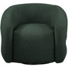 Meridian Furniture,Roxbury Green Boucle Fabric Swivel Accent Chair - 3 of 4