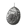 Outdoor PE Rattan Patio Egg Chair Basket with Cushions,All-Weather Patio Seat for Balcony or Backyard – The Pop Home - 4 of 4