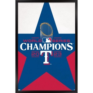 Trends International MLB Texas Rangers - 2023 World Series Team Logo Framed Wall Poster Prints - 1 of 4