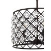 16" LED Crystal/Metal Gabrielle Pendant Oil Rubbed Bronze - Jonathan Y: Adjustable, UL Listed, Eco-Friendly - 4 of 4