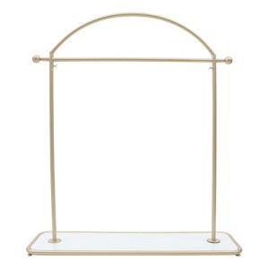 YIYIBYUS Gold Clothing Rack, Modern Garment Rack with Shelf, Heavy Duty Clothes Rack for Bed Room, Retail Store, Boutique - 1 of 4
