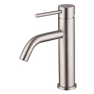 SUMERAIN Lead-free Stainless Steel SUS304 Bathroom Sink Faucet, Brushed Nickel Lavatory Basin Faucet - 1 of 4
