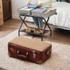 Luggage Rack with Fabric Storage Shelf, Suitcase Stands, Luggage Stand, Foldable Steel Frame, Holds up to 110 lb, 27.2 x 15 x 20.5 Inches - 2 of 4