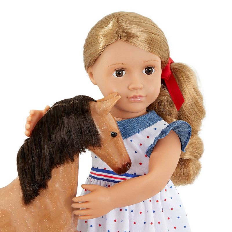 Our Generation Shelley with Foal 18&#34; Doll &#38; Horse Set, 4 of 7