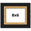 PosterPalooza | Photo Size Embellished Brown Picture Frame - UV Acrylic, Foam Board Backing, Hanging Hardware - 2 of 4