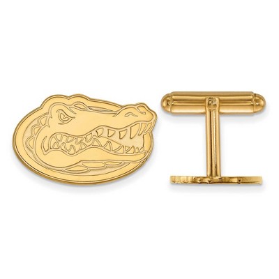 Black Bow Jewelry 14k Yellow Gold Florida Gators NCAA Cuff Links