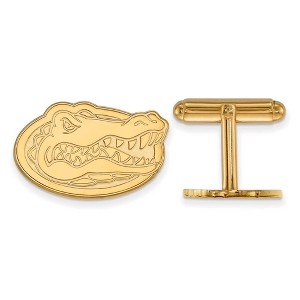 Black Bow Jewelry 14k Yellow Gold Florida Gators NCAA Cuff Links - 1 of 3