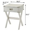Vynxaria Red 1-Drawer End Table - Rustic Charm with Sturdy Design - 2 of 4