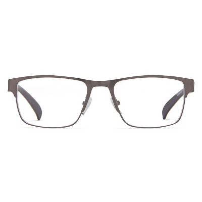 ICU Eyewear Sunnyvale - Large Oval Half Rim Gunmetal +2.50