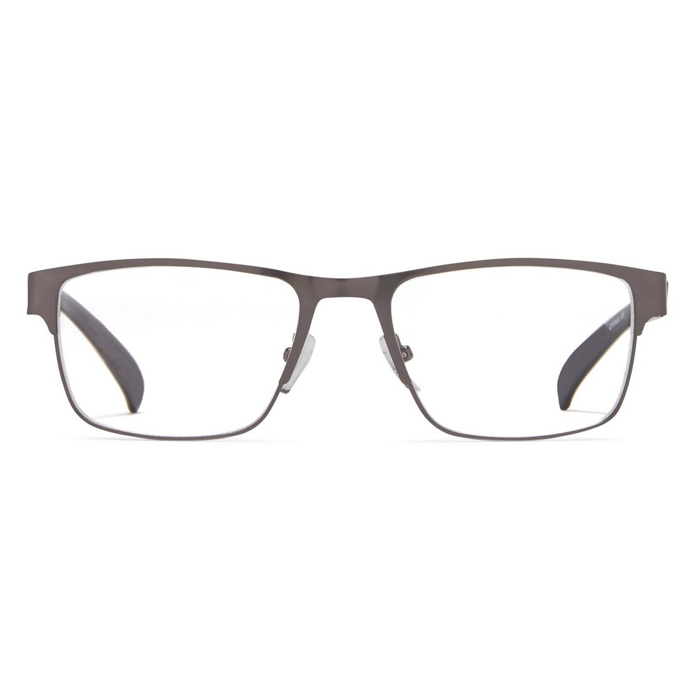 Photos - Glasses & Contact Lenses ICU Eyewear Sunnyvale - Large Oval Half Rim Gunmetal +2.50