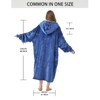 Inhand Oversized Wearable Blanket Hoodie, Long Hooded Blanket for Girls, Cozy Flannel Sweatshirt Blanket with Giant Pocket and Zipper - 3 of 4