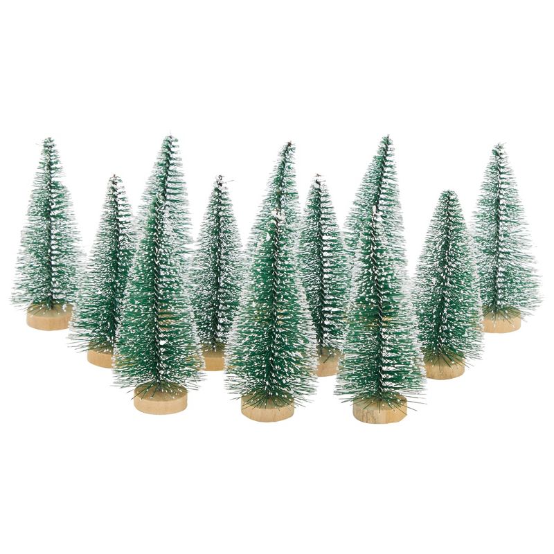 Juvale 12 Pack 4.25" Mini Christmas Trees for Table Top Decorations, Holiday Decor, 4.25 x 2 Inches, 5 of 7