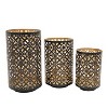 Dexmalle Pierced Metal Lanterns,Candle Holders,Set of 3 - 3 of 4