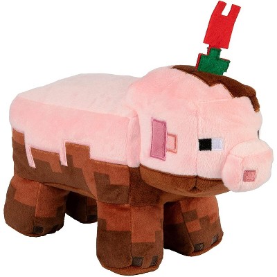 JINX Inc. Minecraft Earth Adventure Series 10.5 Inch Plush | Muddy Pig