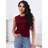 Sequin Tank Tops For Women Sleeveless Sparkle Shimmer Round Neck Vest Tops Glitter Camisole - 3 of 4