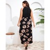 Womens Plus Size Wide Leg Tie Neck Business Casual Jumpsuits - 3 of 3