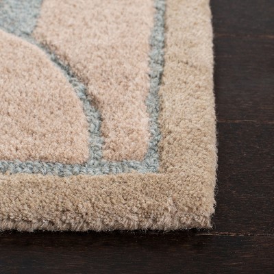 Beige Multicolor Floral Hand-Tufted Wool Runner Rug
