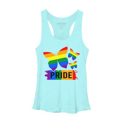 Adult Design By Humans Rainbow Butterflies Rainbow Pride By dnlribeiro88 Racerback Tank Top