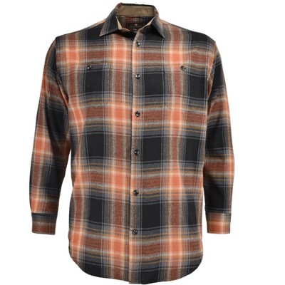 Falcon Bay Men's Black Plaid Flannel Shirt | XL Tall
