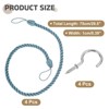 Unique Bargains Handmade Woven Braided Metal Screw Hooks Curtain Tiebacks - 2 of 4