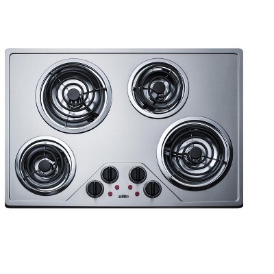 Summit Appliance 30" Wide 230V 4-Burner Coil Cooktop