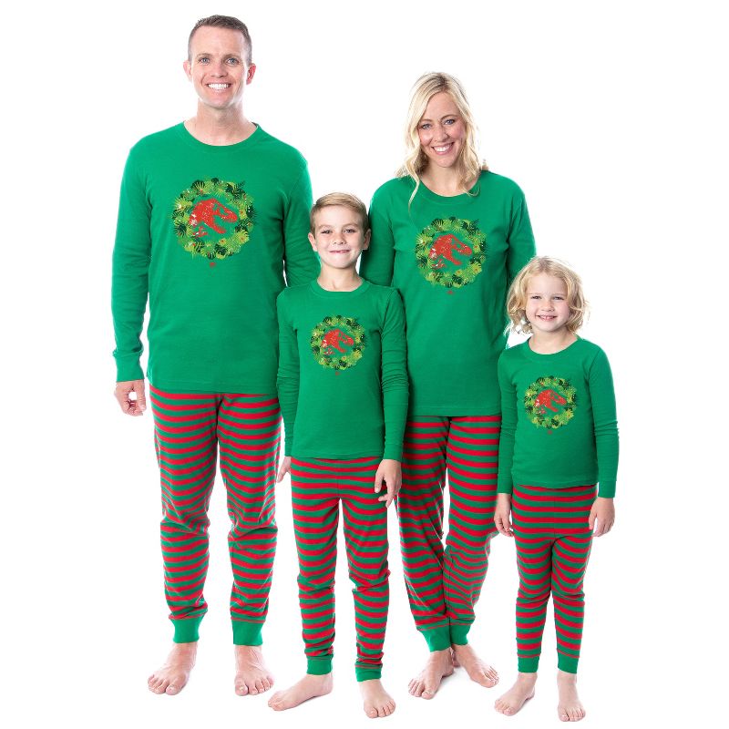 Jurassic World Movie Film Christmas Family Sleep 2 Piece Pajama Set Adult, 1 of 6