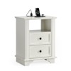 Karl Home 2-Drawer White MDF (Medium-Density Fiberboard) 19.69in. W Nightstands - 3 of 4