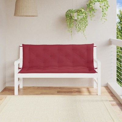 vidaXL Garden Bench Cushions 2 pcs Wine Red 59.1"x19.7"x2.8" Oxford Fabric