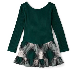 The Children's Place Toddler Girls Christmas Long Sleeve Plaid Drop Waist Dress - 1 of 2
