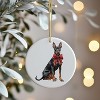 Lomsoe Dogs Ornament Dogs Lovers Christmas Xmas Ornaments Decor Funny Christmas Hanging Ceramic Ornament - 2 of 4