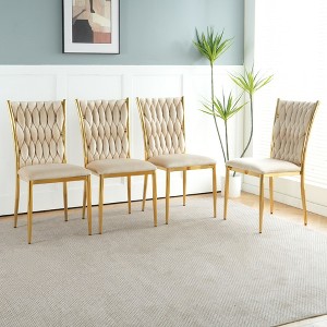 KTMBDW Modern Velvet Dining Chairs Living Room Chairs Upholstered Side Chair with Metal Legs for Dining Room Living Room - 1 of 4