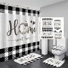 LunaLulinlk Home Sweet Home White Polyester Shower Curtain - 2 of 4