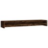 Aghana Digitals Smoked Oak Engineered Wood Monitor Riser with Shelf, 39.4"x9.4"x5.1", Dual Monitor - 2 of 4