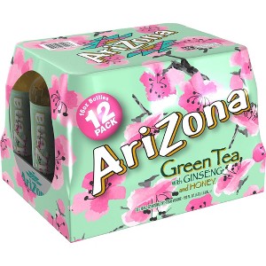 AriZona Green Tea with Ginseng and Honey - 12pk/16 fl oz Bottles - 1 of 4